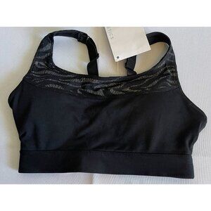 Fabletics Womens Black Sintra Sports Bra XXS NEW High Impact